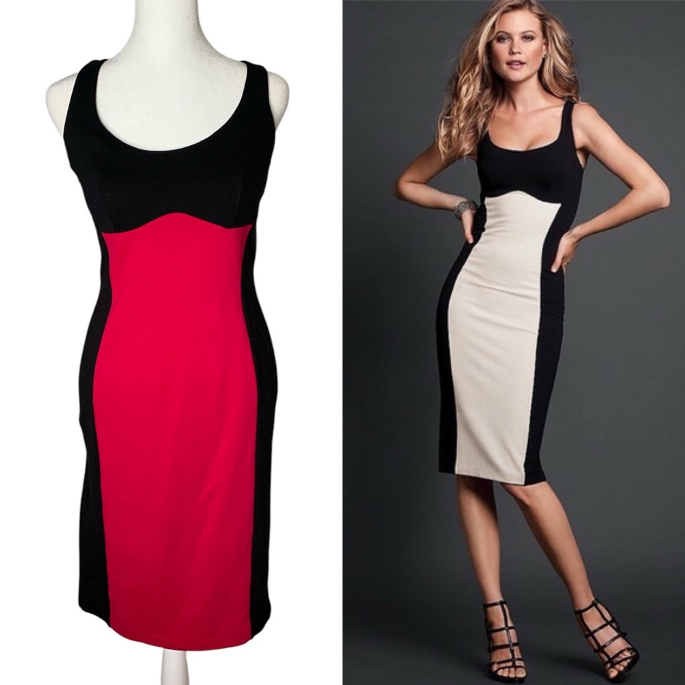 MODA Colorblock Racerback Bodycon Dress